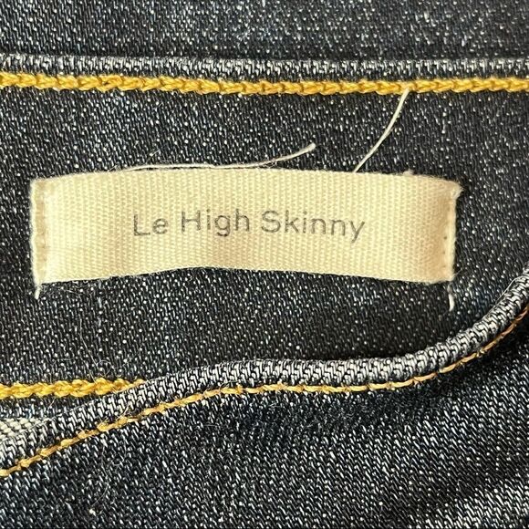 Frame Le High Skinny Jeans Dark Wash Size 26 Denim Casual - Picture 11 of 16